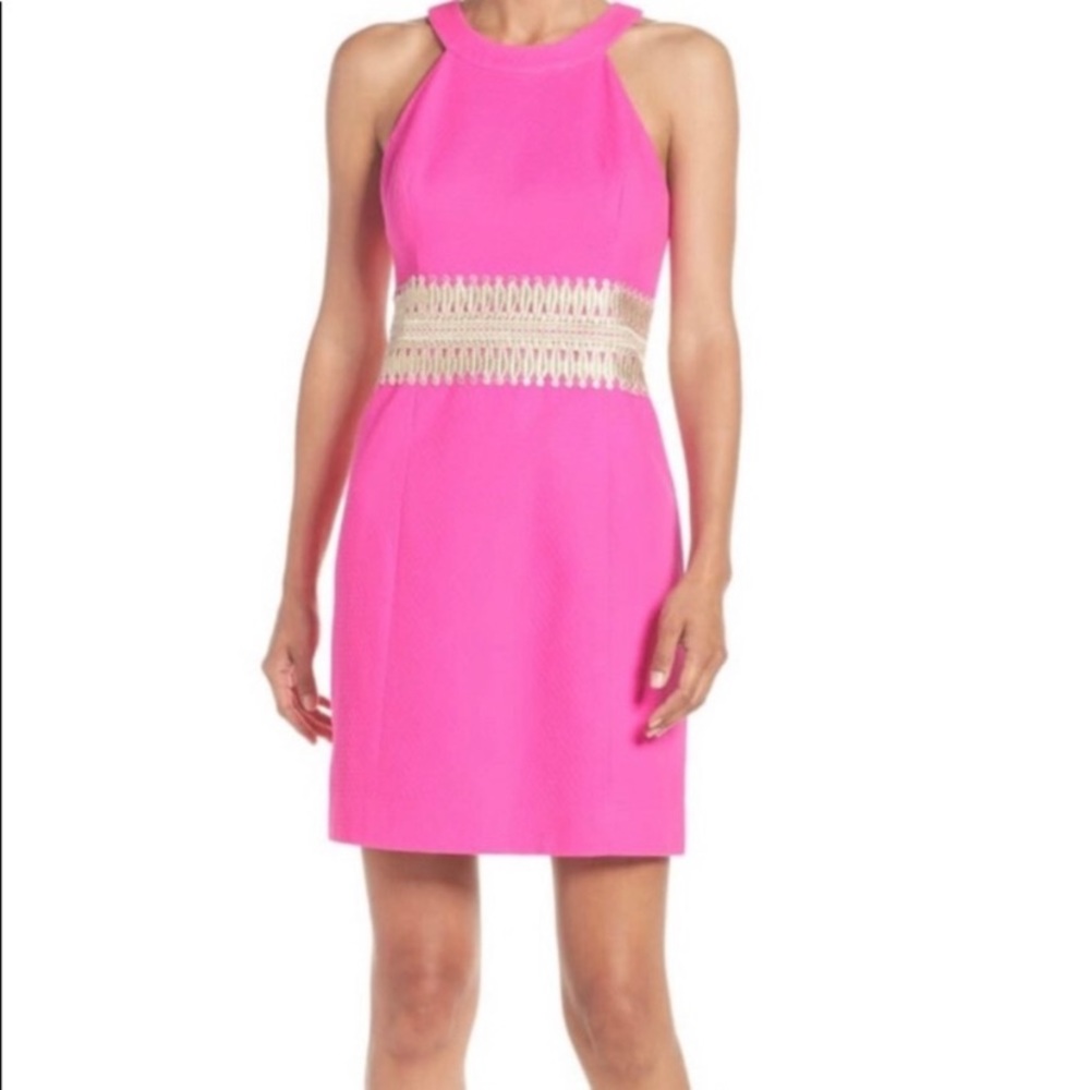 Lilly Pulitzer Pink and Gold Dress